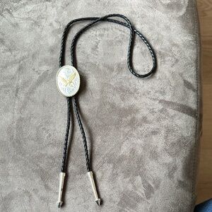 Black and Silver Bolo Tie